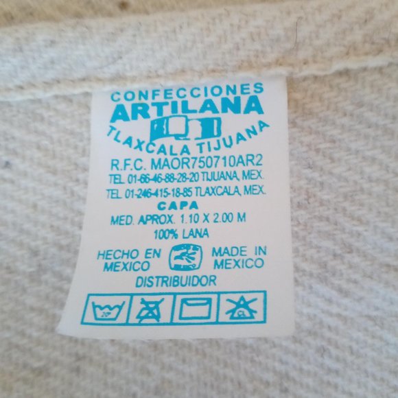 Wool Mexican Poncho - Picture 7 of 14